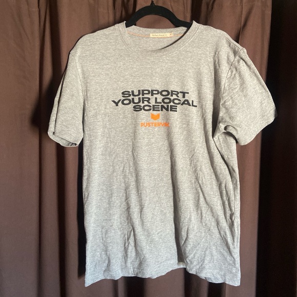 Nudie Jeans Other - Nudie Jeans “Support Your Local Scene - Pustervik” Gray T-Shirt, size small